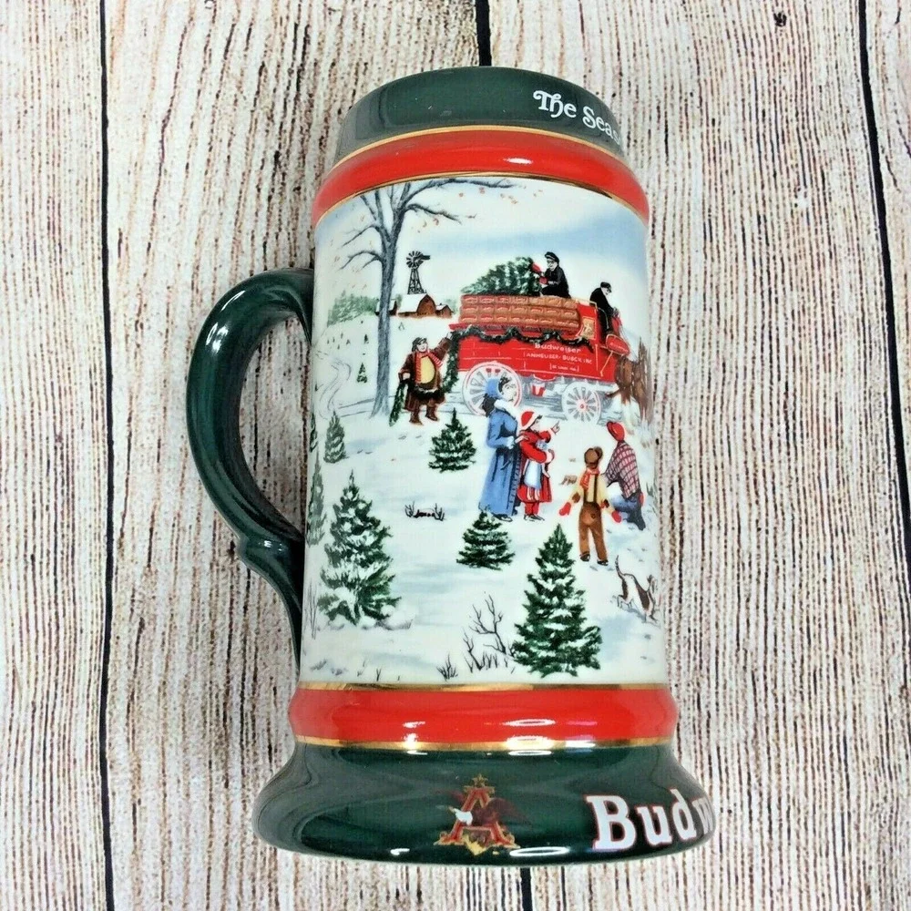 Budweiser holiday stein